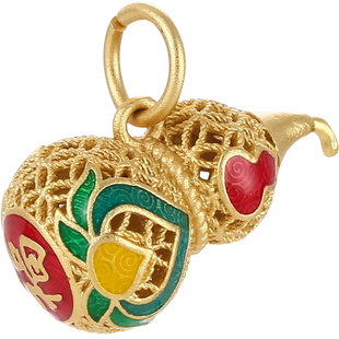 越南沙金十二月生辰花桃水仙花配件 手串配珠如意葫芦diy手链材料