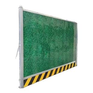 广东小草绿色彩钢施工围挡工地临时铁皮围栏泡沫夹心挡板市政围栏