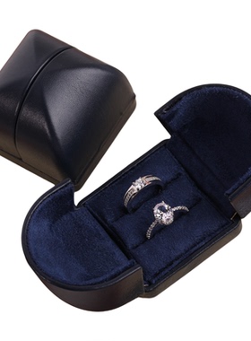 新款法式椭圆形高级感仿真莫桑石钻戒对戒结婚仪式用道具订婚戒指