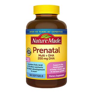 美国NatureMade产前产后复合维生素女性哺乳期补叶酸DHA维d3临期