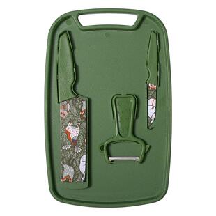 拜格婴儿辅食刀具套装宝宝专用菜刀菜板二合一儿童水果刀案板全套