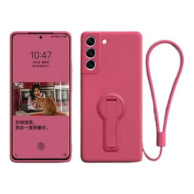 适用三星S25Ultra手机壳高级感GalaxyS24自带支架液态硅胶s22+保护套s21plus全包镜头23fe防摔男女超薄简约软