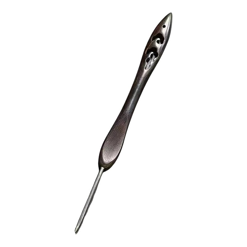 【范士正品】钩针手柄手工diy黑檀木勾针工具玩偶编织不锈钢钩针