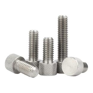 固万基304不锈钢圆形手拧螺丝单头滚花手扭螺钉小头手紧调节螺栓