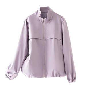 春秋季立领短款外套女装新款宽松大码休闲百搭小个子防风上衣夹克