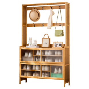 鞋架子简易门口家用一体式收纳鞋柜防尘衣帽架宿舍爆款2022出租屋