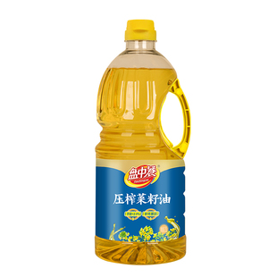 盘中餐2.5L压榨菜籽油非转基因食用油植物油物理压榨煎炒油炸一级