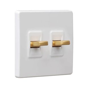 汉顿HODSW后现代Q2白色金属拨动开关单开双控空白五孔插座86型