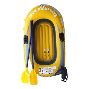 充气卡丁船水上漂浮游泳池小船信光橡皮艇冲锋舟折叠钓鱼像皮挺船