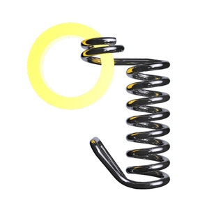 虾背钩不锈钢弹簧配件挂虾钩海钓船钓路亚船钓挂活虾钩卡子皮筋