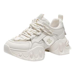 千百度老爹鞋女系带松糕新款爆款超火炸街厚底增高百搭运动休闲鞋