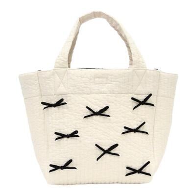 丝绒蝴蝶结托特包大容量可水洗