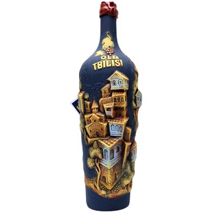 进口酒 格鲁吉亚原瓶进口彩陶红酒 原装葡萄酒干红1升/瓶 礼品酒