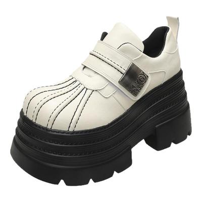 小个子魔术贴厚底乐福鞋