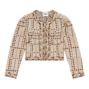 MARANT ETOILE2025 CHRISTY法式绗缝刺绣印花棉夹克女