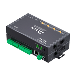 帝特 RS232/485四口串口服务器转以太网网口导轨式modbus网关rtu转tcp串口模块通信网络数据传输通讯IOT9064