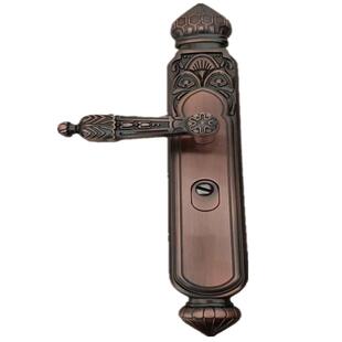 防盗门把手门锁家用室外大门拉手门锁具锌合金拉手锁把锁门通用型