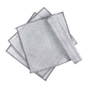 千屿6片双层加密钢丝抹布强力去污洗碗布不沾油刷锅金属丝清洁布