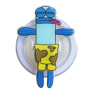 新款可爱比奇堡居民鱼手机磁吸气囊支架可伸缩懒人桌面指环扣背贴