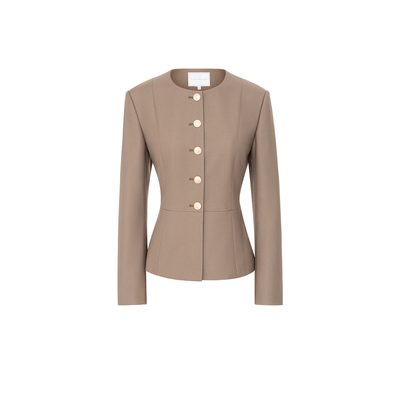 TieForHer Berkeley IVY王妃西装深卡其高智感通勤连衣裙短套装女