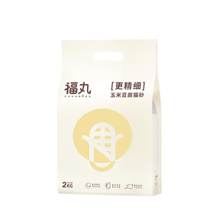 福丸玉米豆腐猫砂绿茶豆腐猫砂抑菌除臭快速结团宠物猫咪用品20斤