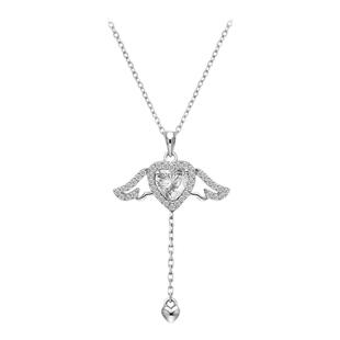 Julius/聚利时天使之心项链女款S925银小众轻奢锁骨链高级感礼物