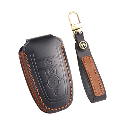 头层牛皮福特官方手工定制钥匙套