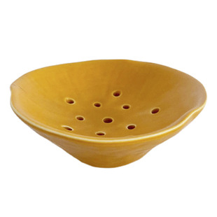 小众艺术设计插花器 韩式陶瓷花插滤水碗家居装饰品摆件复古粗陶