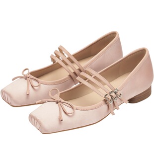 73hours女鞋可爱犯规2025春季新款芭蕾风红色玛丽珍鞋法式单鞋女