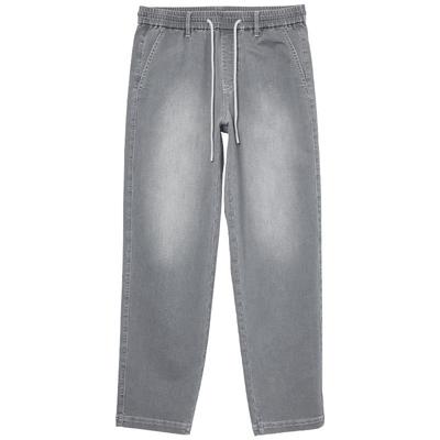 907杰克琼斯男装阔腿裤秋季裤子廓形松紧抽绳下装牛仔裤长裤男款