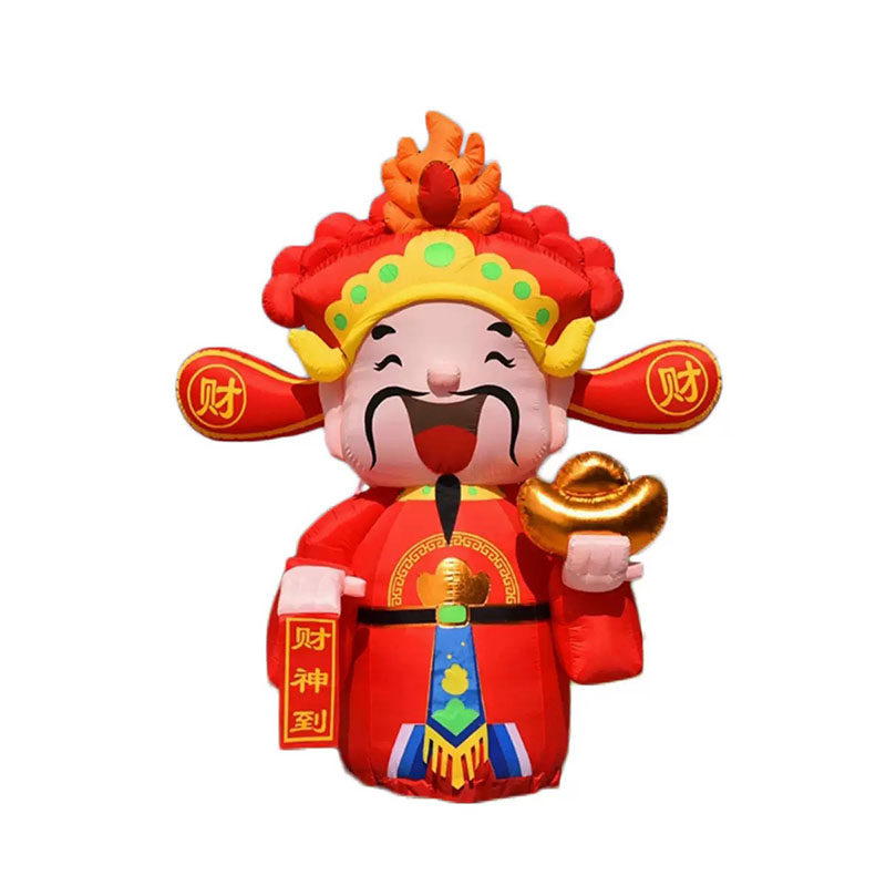 2026新年充气财神爷模大型摆件
