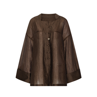 【杨采钰同款】糖心旦TANGXINDAN2025春夏鹤鸣 中式休闲衬衫长袖