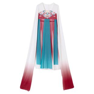 汉唐水袖舞蹈服惊鸿舞采薇儿童古典舞演出服飘逸纱衣练功服拓枝舞