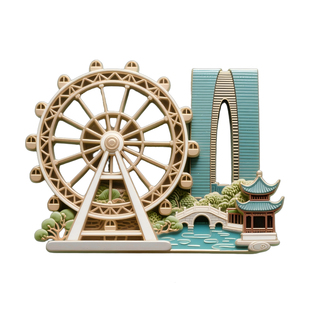 苏州冰箱贴旅游景点文创国潮主题摩天轮苏州之眼纪念品礼物伴手礼
