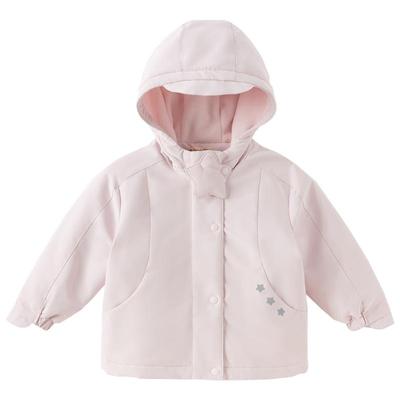 戴维贝拉女童加绒外套防水冲锋衣