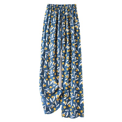 直筒裤睡裤人造棉长裤薄款大码