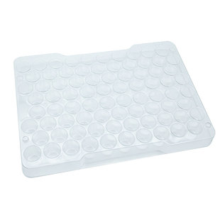80格圆形包装盒吸塑托盘五金电子零件配件塑料吸塑底托盒透明厚款
