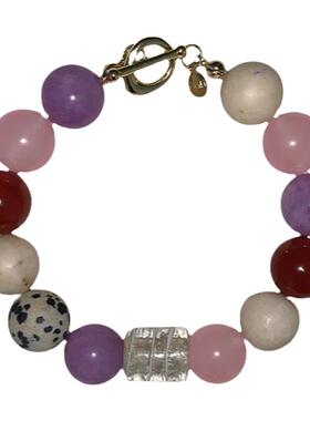 waki莓果冰淇淋紫粉色天然手链
