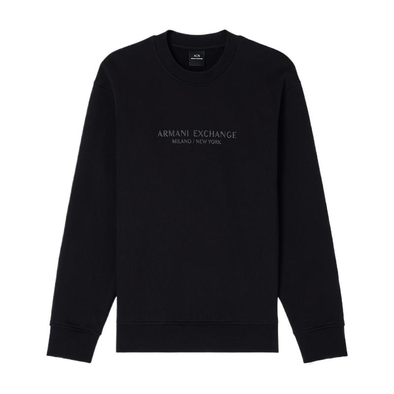 ARMANI EXCHANGE/阿玛尼秋冬男士套头宽松运动上衣圆领休闲卫衣