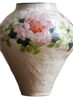 复古中式轻奢手绘陶瓷花瓶高颜值