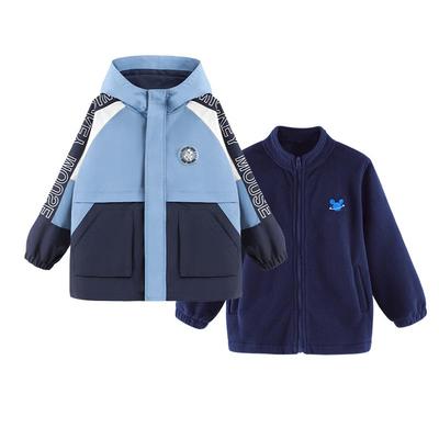 男童冲锋衣款儿童外套秋冬装新款大童户外洋气三合一防风衣羽绒服