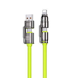 WEKOME 240W 4 IN 1 USB Charge Cable超级快充数据线双typec适用于iPhone16三星S24华为P70小米15液态硅胶线