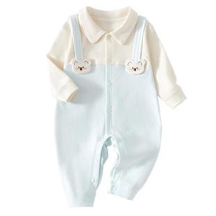 婴儿衣服早秋纯棉连体衣8月龄宝宝秋装一岁婴幼儿秋冬季9秋季外穿