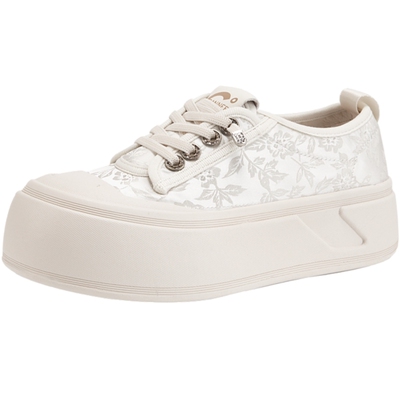 厚底帆布鞋千百度运动