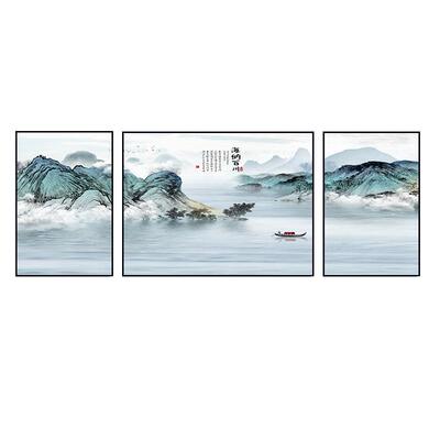 客厅装饰画中式山水挂画