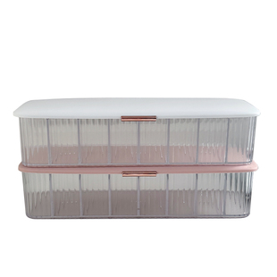 新款美瞳收纳盒多副带盖防尘大容量日抛隐形眼镜多分格透明便携盒