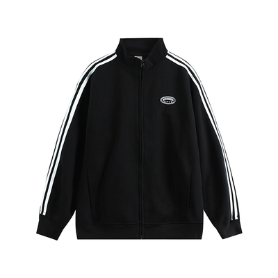 RICHDEER潮牌三条杠刺绣开衫夹克