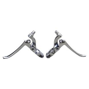 公路车d7d10小布折叠自行车死飞复古银色铝合金刹把刹车手柄闸把