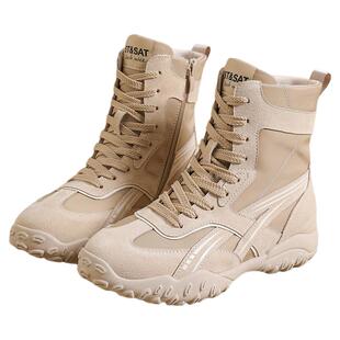 星期六真皮超火马丁靴女款春季新款厚底增高拳击靴巨好看绑带短靴