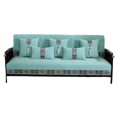 新中式雪尼尔四季防滑加厚沙发垫